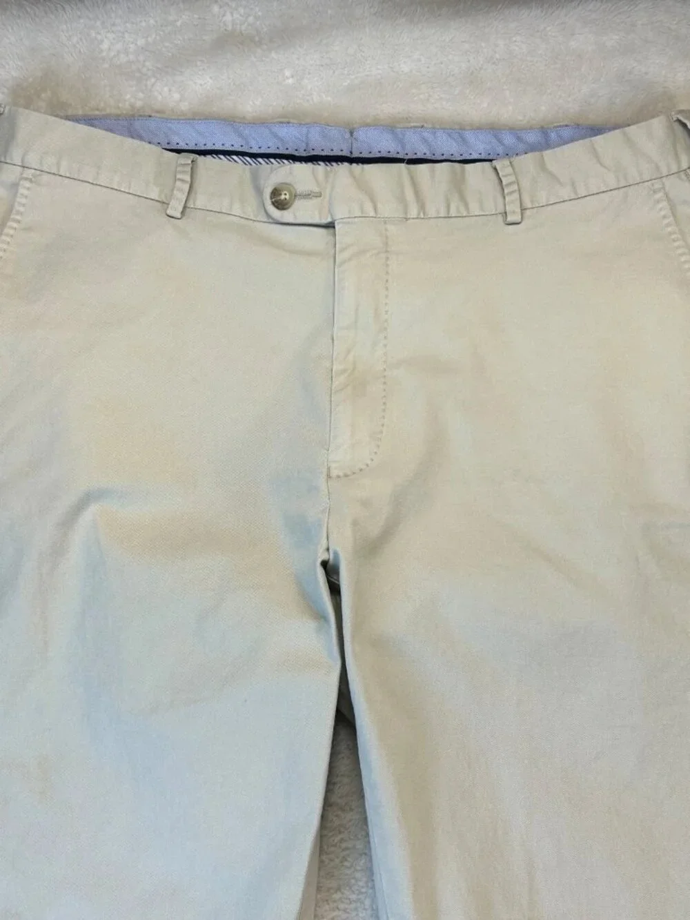 Peter‎ Millar Chino Pants Mens 38 Gray Flat Front Mid Rise Stretch Straight Leg
